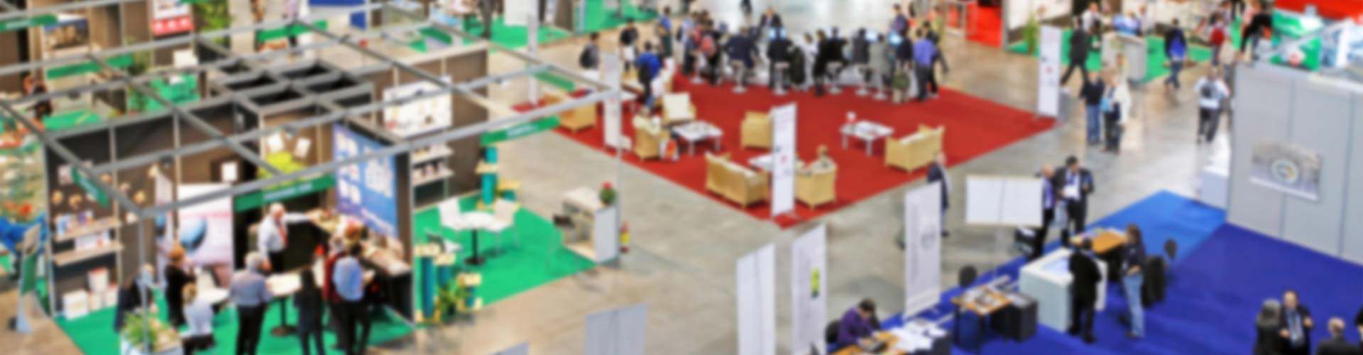 People at a Las Vegas convention using Majestic Courier services